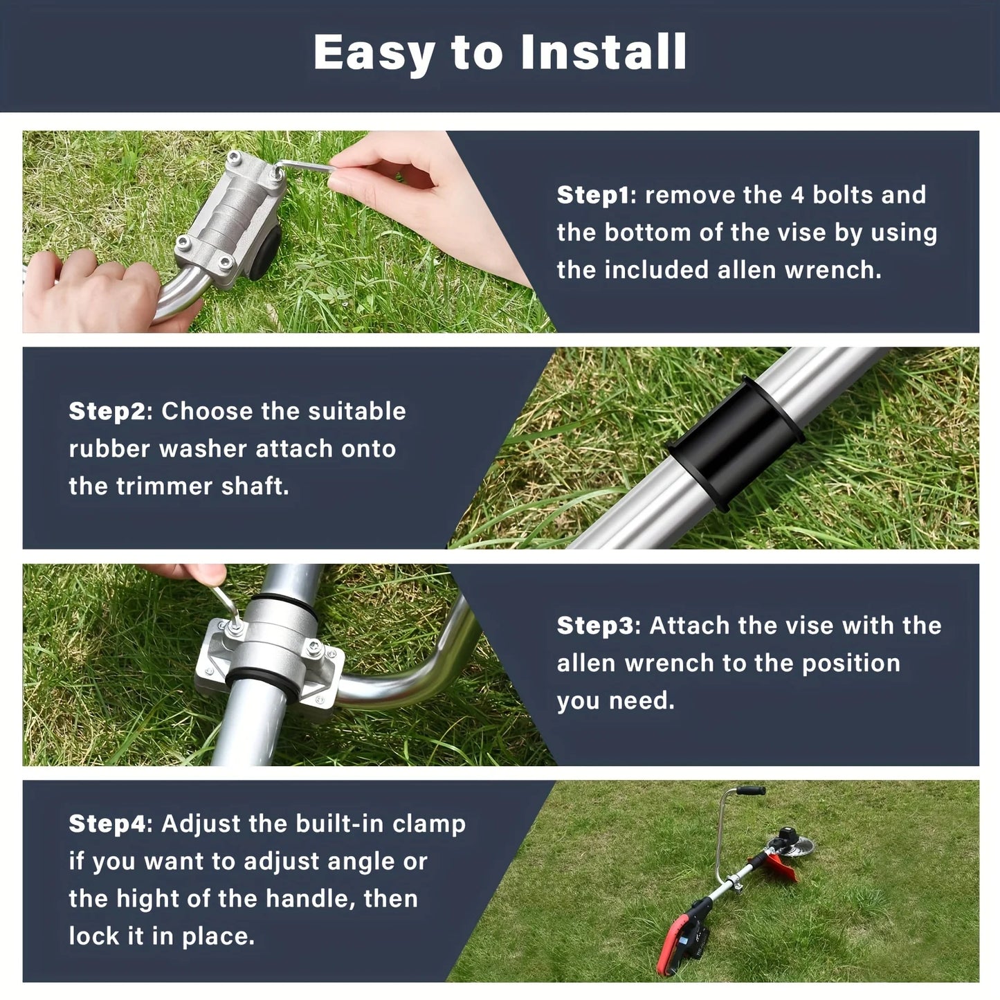 Ergonomic Trimmer Handle – Fits Weed Whackers