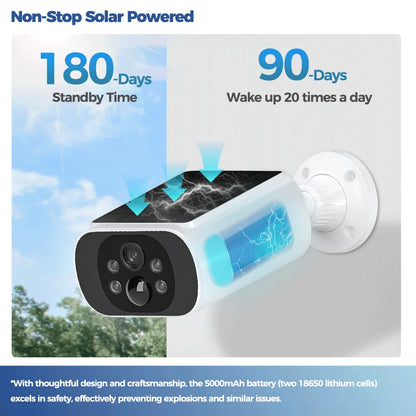 4K Outdoor Solar Camera Wireless Cam WIFI Ultra Standby