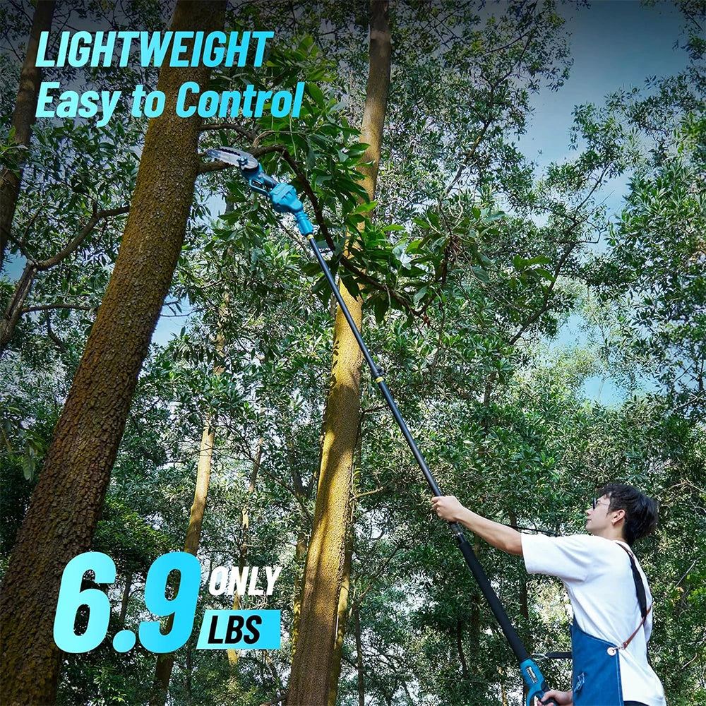 2 in 1 Cordless 8 inch Chainsaw with Pole Saw