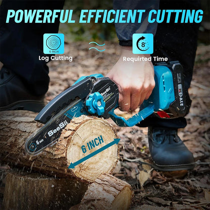 2 in 1 Cordless 8 inch Chainsaw with Pole Saw