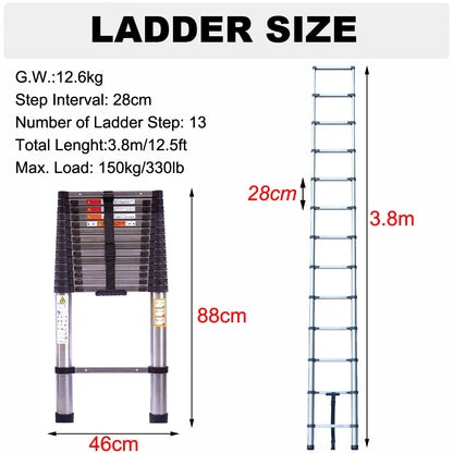 Telescoping Ladder Aluminum Extension
