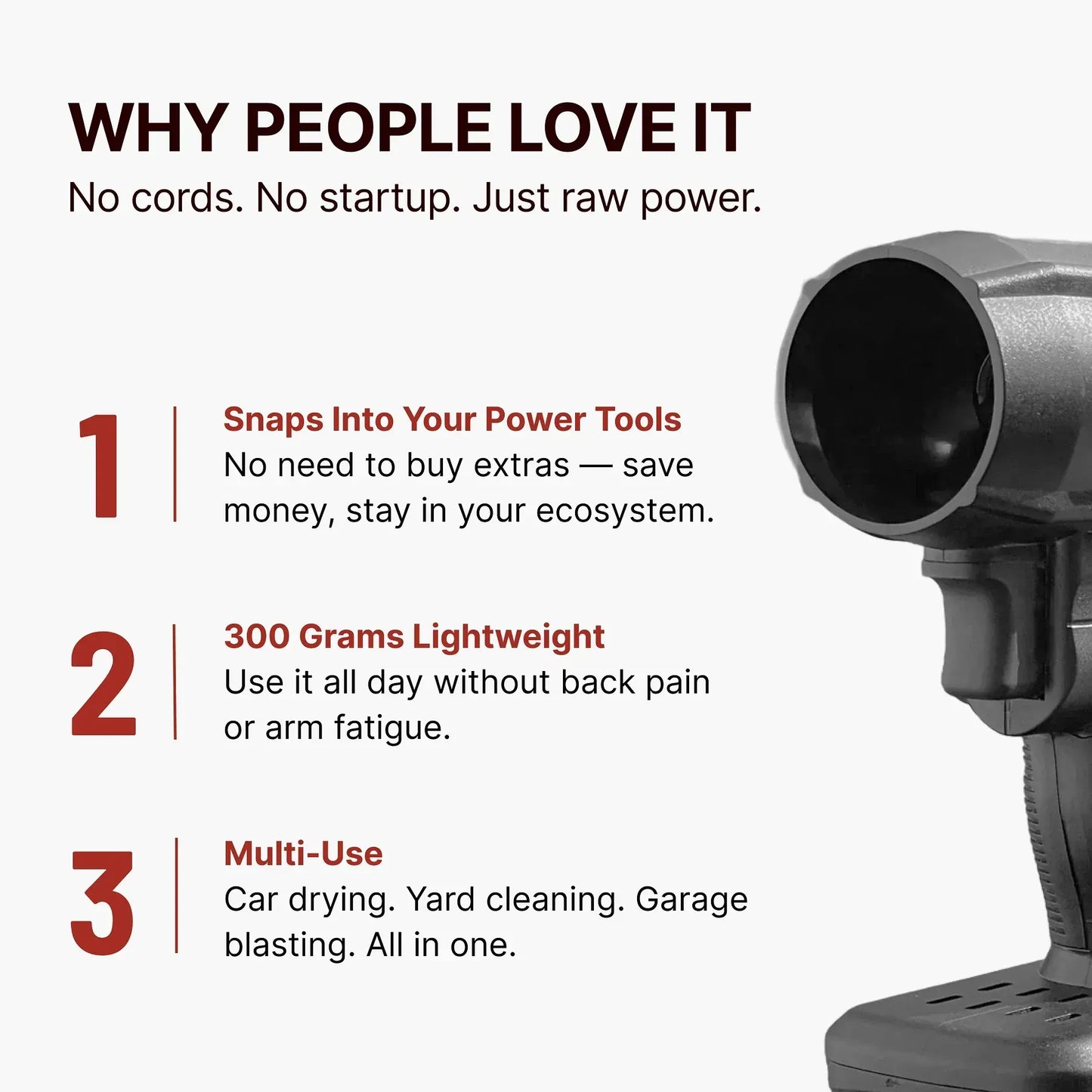 Turbo Jet Electric Leaf Blower Double-Blow™ V2
